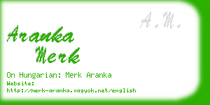 aranka merk business card